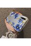 Samsung Galaxy A50/A50S/A30S Compatible Elegant Flower Case, Blue Flower Golden Branch Creative Flat Print - 2