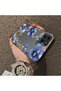 Realme C25Y/C21Y Compatible Elegant Flower Case, Blue Flower Golden Branch Creative Flat Printing - 2