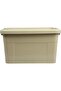 Storage Box 50 L With Lockable Lid & Wheels Plastic Organizer Storing Clothes, Toys, Tools, Medicine, Office/Kitchen Supplies, Arts & Crafts (Beige) - 5