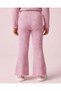 Girls Pink Floral Printed Flare Rib Leggings - 4