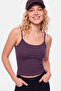 Plum Strap 97% Cotton Blouse