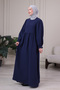 Muslin Fabric Hijab Dress 100% Cotton Mother's Dress Prayer Dress Robe Dress Umrah Dress Plus Size Hijab Dress Front Zipper - 4