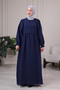 Muslin Fabric Hijab Dress 100% Cotton Mother's Dress Prayer Dress Robe Dress Umrah Dress Plus Size Hijab Dress Front Zipper - 2