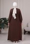 Muslin Fabric Hijab Dress 100% Cotton Mother's Dress Prayer Dress Robe Dress Umrah Dress Plus Size Hijab Dress - 8