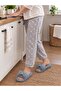 Bow Detailed Plush House Slippers Soft Insole Winter House Slippers Dowry Slippers Gift - 4