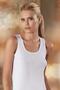 Women's White Wide Strap Ribbed Undershirt Mb009 3 Pieces