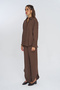 Women's Buttoned Authentic Striped Brown Shirt - 2