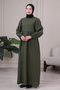Muslin Fabric Hijab Dress 100% Cotton Mother's Dress Prayer Dress Robe Dress Umrah Dress Plus Size Hijab Dress Front Zipper - 2