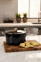 Enamel 23 cm Pro Frying and Yogurt Pot Black