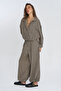 Women's Gingham High Collar Draped Jacket - 3