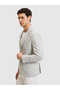Light Gray Slim Fit Wool Linen Blended Jacket 50284564-Vr001 - 4