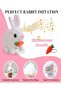 Electronic Plush Rabbit Interactive Pet with Carrot, Touch Control for Children and Babies - 6