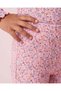 Girls Pink Floral Printed Flare Rib Leggings - 3