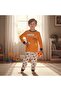 Boy's Cotton Football Printed Long Sleeve 2-Piece Set Cb1077 - 4