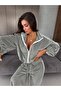 3 Striped Detail Velvet Suit - 3