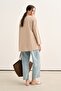 Women's Basic Long Sleeve Sweat Stone - 5