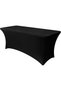 6ft Stretch Spandex Table Cover for Standard Folding Tables - Universal Rectangular Fitted Ta