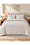 Nevora Double Satin Duvet Cover Set 80% Cotton 20% Polyester 4 Pieces Striped - 3