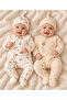 Babynow Baby Romper and Hat Set – Rainbow Patterned & Beige – Unisex Baby Romper