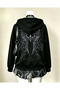 Gothic Design Oversize Zippered Unisex Hooded Cardigan - 2