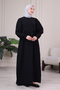 Muslin Fabric Hijab Dress 100% Cotton Mother's Dress Prayer Dress Robe Dress Umrah Dress Plus Size Hijab Dress Front Zipper - 5