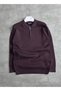 Zippered Long Sleeve Knit Sweater - 2