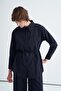 Basic Shirt Pants Set Navy Blue - 2