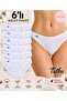 6-Pack White Bikini Panties - 2