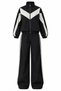 Black Elastic Waist Parachute Fabric Double Set - 7397