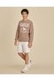 Senior Boys Beige Explore Over Size T-Shirt - 5