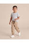 Boys Beige Zip Pocket Track Pants - 2