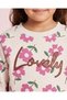 Girls White Floral Printed Crew Neck Sweatshirt - 3