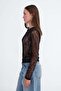 Stone Detailed Transparent Blouse B1103 - 4