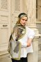 Allure Abstract Brush Pattern Tensel Shawl - 3