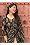 Black Viscose Rayon Trouser & Dupatta - VRN1144-Black-Size:2XL-44-Inches - 5