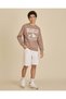 Senior Boys Beige Explore Over Size T-Shirt - 2