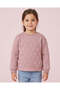 Girls Mauve Quilted Sweatshirt
