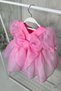 Candy Pink Caroline Balloon Sleeve Cotton Lined Bowknot Stylish Girls' Evening Dress - 6