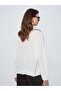 V-Neck Draped Mercerized Sweater - 2