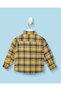 Infant Boys Navy And Mustard Checkered Flannel Shirt - 4