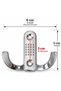 (5 Pieces) Dotted Hanger Chrome Metal Coat Rack Hanger Wall Mounted Clothes Towel Coat Hanger - 5