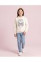 Senior Girls Ivory Butterfly Hooded Sweatshirt - 2