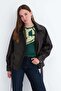 Belted Faux Leather Jacket C3175