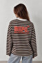 İnspo Printed Long Striped T-Shirt - 2
