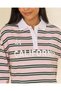 Woman Pink Striped Polo T-Shirt - 4