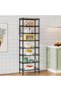 8-Tier Shelving Unit,Adjustable,Two 4-Tier Storage Shelves(Black) - 6