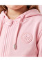 Girls Pink Zip Up Hooded Sweatshirt - 3