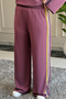 5296 - Stylish, Comfortable, Casual Modal Lace Trim Fabric Half Zipper Women's Set - 7