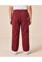 Boys Burgundy Pull-On Track Pants - 4