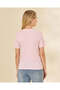 Women Pink Printed Crew Neck T-Shirt - 3